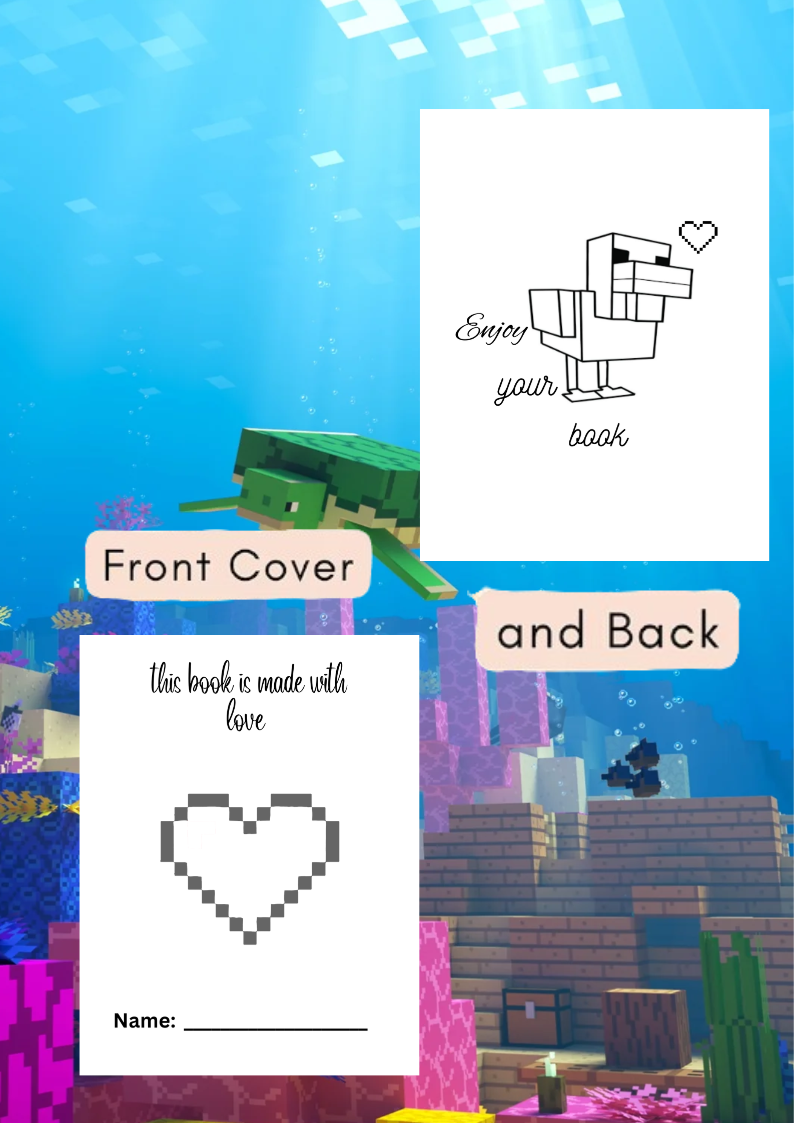 ABC Minecraft coloring book - MineABC