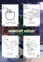 ABC Minecraft coloring book - MineABC
